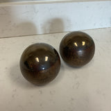 Pair of Bronze Decoaritive Balls