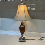 Brown and Silver Lamp