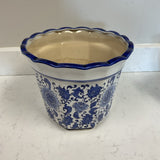 Blue and White Planter