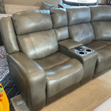 Haverty's Aviator Electric Reclining Sectional w/Adjustable Lumbar & Headrest