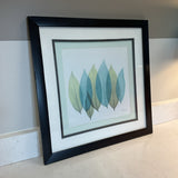 Blue Green Coculus Leaf Art