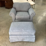 Newly Upholstered Taylor King Chair & Ottoman