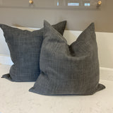 Pair of Pottery Barn Gray Linen Pillows