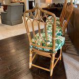 Set of 4 Vintage McGuire Rattan Cathederal Chairs