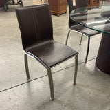 Glass Table with Lazy Susan and 4 Chairs (As Is)