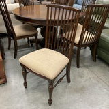 Table, 1 Leaf, 6 Chairs