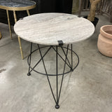 Stone Top End Table