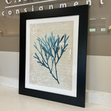 Teal Seaweed Print As Is