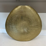 Large Gold Ribbed Vase