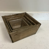 Set of 4 Wooden Planters
