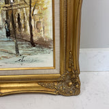 London Street Scene Framed Canvas
