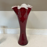 Murano Ruby Red Swung Vase