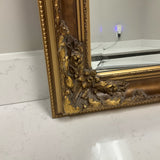 Beveled Gold Frame Mirror