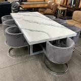 Epoxy Table and 8 Chairs
