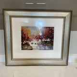 Watercolor Print with Silver Frame