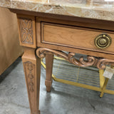 Century Stone Top Carved Shell Console