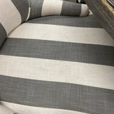 Round Dining Table with 4 Gray and White Chairs (As Is)