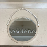 White Beaded Mirror