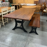 River City Foundry by Haverty's Live Edge Table & Bench
