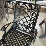 Cast Aluminum Chaise Lounge with Cushion