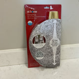 New Pair of Tinsel Inflatable Silver Ornaments