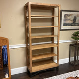 Oak Bookcase w/Metal Base