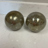 Pair of Fools Gold Decorative Balls