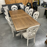 Liberty Furniture Dining Table with 8 Chairs and 1 Leaf