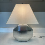 Silver Metallic Geometric Shape Visual Comfort Lamp (R)