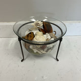 Footed Glass Bowl with Filler
