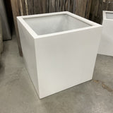 Large Block Glossy White Planter