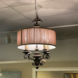 4-Light Drum Shade Chandelier