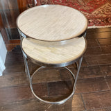 Pair of Round Nesting End Tables