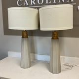 Pair of Pottery Barn Cement Lamps