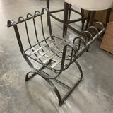 Antique Wrought Iron Savonarola Bench