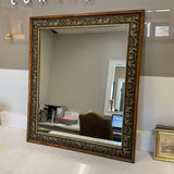 Wood and Gold Scroll Frame Mirror