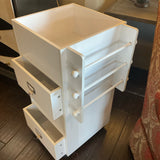 White Utility Rolling Cart