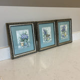 Set of 3 Floral Bathroom Prints