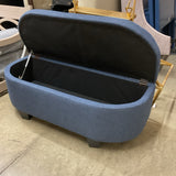 Blue Storage Ottoman