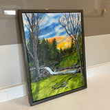 Cascading Sunset Original  Art By Valerie Wilson