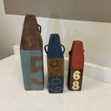 Set of 3 Wooden Buoy's