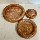 Pink Alabaster Nesting Trays with Lid