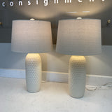 Pair of Honeycomb Lamps