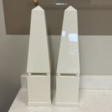 Pair of White Obelisk