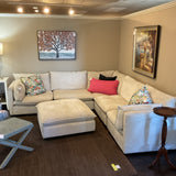 Ballard Designs 6 Piece Sectional with Parkton Parchment Home Performance Fabric