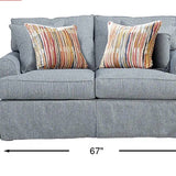 Striped Slipcover Love Seat