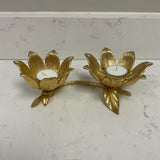 Ted Arnold Gold Flower Candleholder (R)