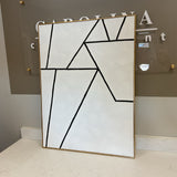 Black and White Line Abstract Art
