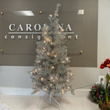 Pre-Lit Silver Christmas Tree