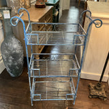 Blue Metal Bakers Rack